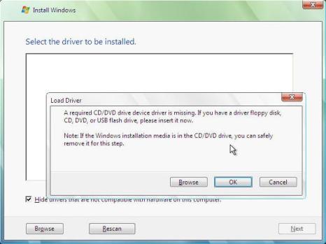 inštalácia OS Vista cez externu DVD mechaniku