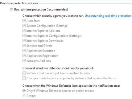 Disable Windows Defender in Vista