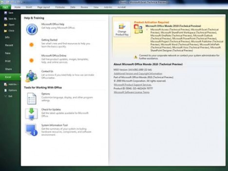 Microsoft Office 2010 Mondo Technical Preview