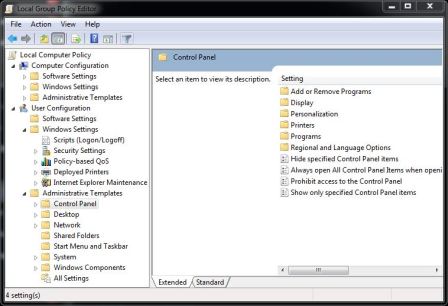 Enable Group Policy Editor Vista