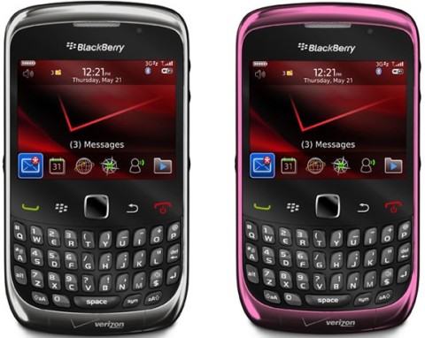 The new BlackBerry Curve 3G (9330) smartphone which measures 4.3 x 2.4 x 