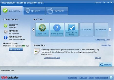 Features of BitDefender Internet Security 2011: