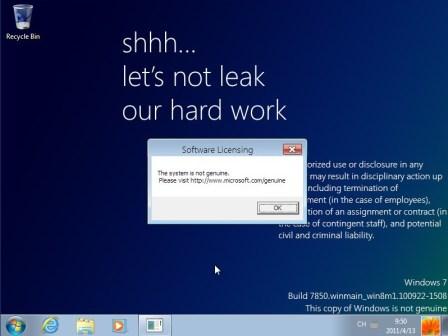 windows 8 leak. The leaked Windows 8 M1 has