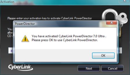 Activate CyberLink PowerDirector 7 Ultra